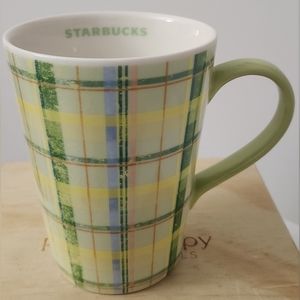 Starbucks 14oz Spring Green Plaid